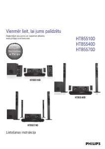 Rokasgrāmata Philips HTB5510D Mājas kinozāles sistēma