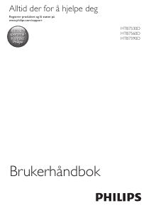 Bruksanvisning Philips HTB7530D Hjemmeteatersystem