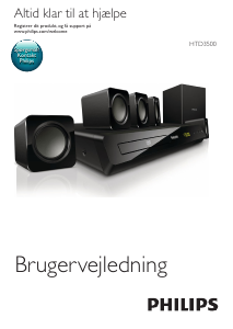 Brugsanvisning Philips HTD3500 Hjemmebiosystem