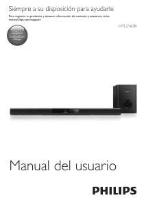 Manual de uso Philips HTL2163B Sistema de home cinema