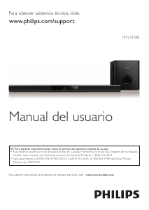 Manual de uso Philips HTL3110B Sistema de home cinema