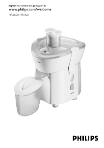 Hướng dẫn sử dụng Philips HR1821 Máy ép nước trái cây