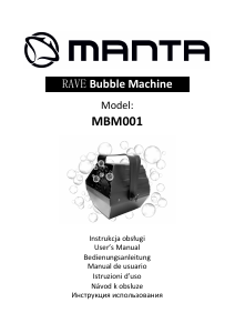 Manuál Manta MBM001 Výrobník bublin