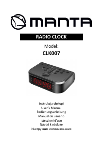 Руководство Manta CLK007 Радиобудильник