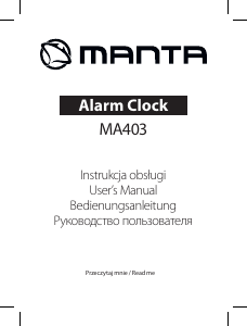 Instrukcja Manta MA403 Radiobudzik