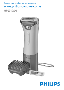 Priročnik Philips HP6317 Body Contour Ladyshave Aparat za britje