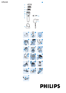 Εγχειρίδιο Philips HP6345 Double Contour Ladyshave Ξυριστική μηχανή