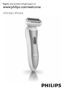 Mode d’emploi Philips HP6366 Double Contour Ladyshave Sensitive Rasoir électrique