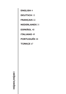 Mode d’emploi Philips HQ444 Rasoir électrique