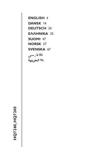 Bruksanvisning Philips HQ7240 Barbermaskin