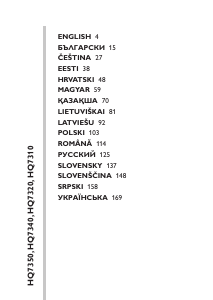 Návod Philips HQ7310 Holiaci strojček