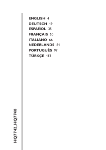 Manuale Philips HQ7742 Rasoio elettrico