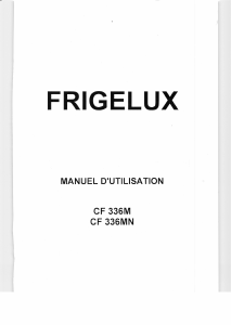 Mode d’emploi Frigelux CF 336MN Réfrigérateur