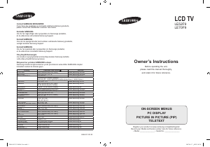 Bruksanvisning Samsung LE52F96BD LCD-TV