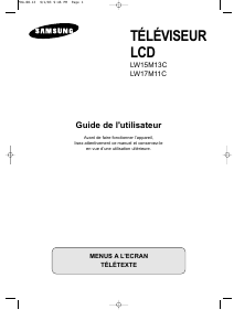 Mode d’emploi Samsung LW15M13C Téléviseur LCD