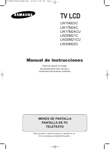Manual de uso Samsung LW15M23CP Televisor de LCD