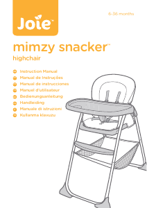 Mode d’emploi Joie Mimzy Chaise haute bébé