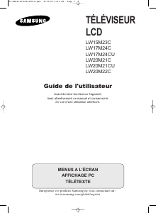 Mode d’emploi Samsung LW17M24CP Téléviseur LCD