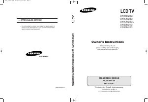 Manual Samsung LW17M24CU LCD Television