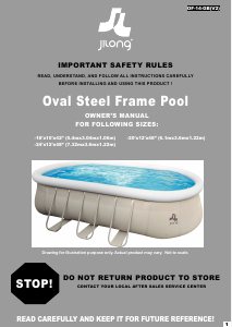 Manual Jilong Oval Steel (610x360x122) Swimming Pool
