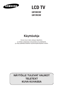 Käyttöohje Samsung LW17N13W Nestekidetelevisio
