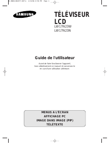 Mode d’emploi Samsung LW17N23N Téléviseur LCD