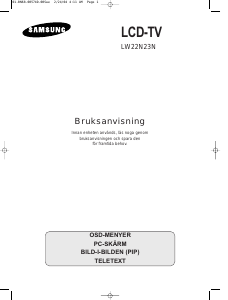 Bruksanvisning Samsung LW22N23N LCD TV