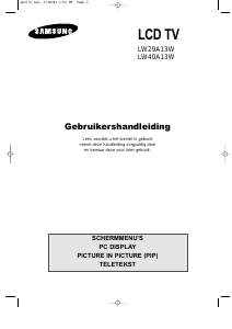 Handleiding Samsung LW29A13W LCD televisie