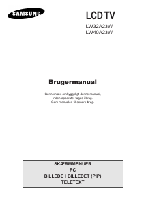 Brugsanvisning Samsung LW32A30W LCD TV