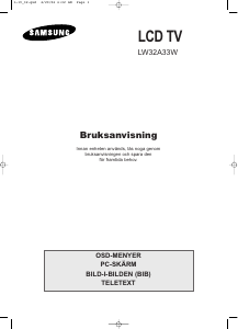 Bruksanvisning Samsung LW32A33W LCD TV