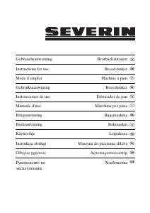 Руководство Severin BM 3983 Хлебопечка