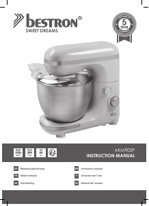 Manual Bestron AKM900P Stand Mixer