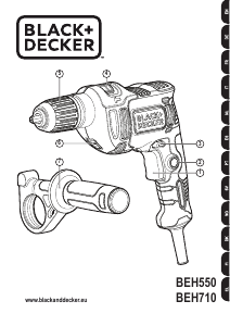 Manual de uso Black and Decker BEH710-QS Taladradora de percusión