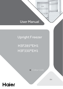 Manual Haier H3F285WEH1(UK) Congelador