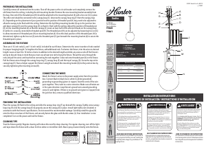 Manual de uso Hunter 19660 Sacha Lámpara