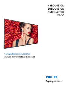 Mode d’emploi Philips 55BDL4510D Téléviseur LED