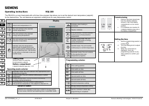 Manual Siemens RDJ100 Thermostat