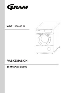 Bruksanvisning Gram WDE 1250-00 N Vaskemaskin
