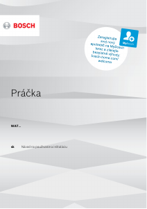Návod Bosch WAT28461CS Práčka