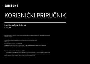 Priručnik Samsung C24RG50FQU LED zaslon