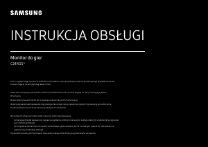 Instrukcja Samsung C24RG50FQU Monitor LED