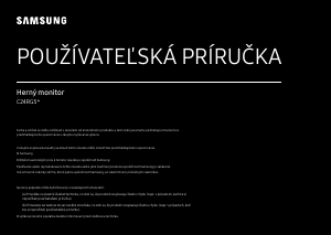 Návod Samsung C24RG50FQU LED monitor