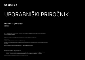 Priročnik Samsung C24RG50FQU LED-zaslon