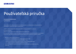 Návod Samsung C27F581FDU LED monitor