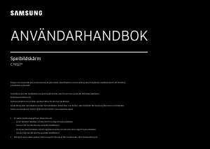 Bruksanvisning Samsung C27FG73FQU LED skärm