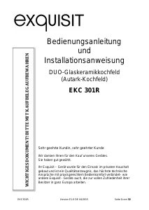 Bedienungsanleitung Exquisit EKC 301R Kochfeld