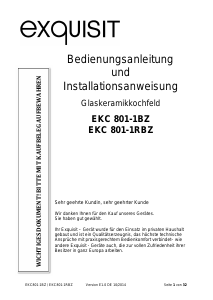 Bedienungsanleitung Exquisit EKC 801-1BZ Kochfeld