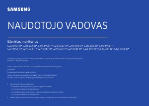 Vadovas Samsung C32F391FWU LED monitorius