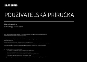 Návod Samsung C32HG70QQU LED monitor