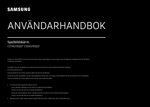 Bruksanvisning Samsung C32HG70QQU LED skärm